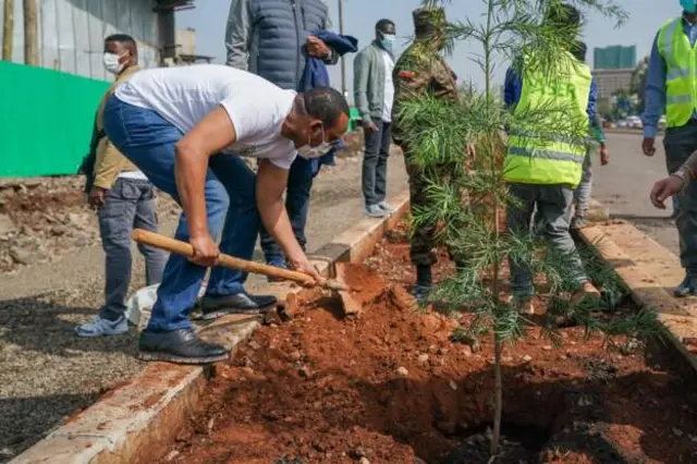 ኣብዪ ኣሕመድ ገረብ እናተኸለ ዘርእይ ስእሊ