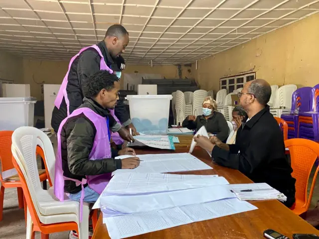 የድምጽ ቆጠራ ከተከናወነባቸው ጣቢያዎች አንዱ