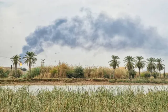 تصویر خبرگزاری ایرنا از یک مشعل پالایشگاه