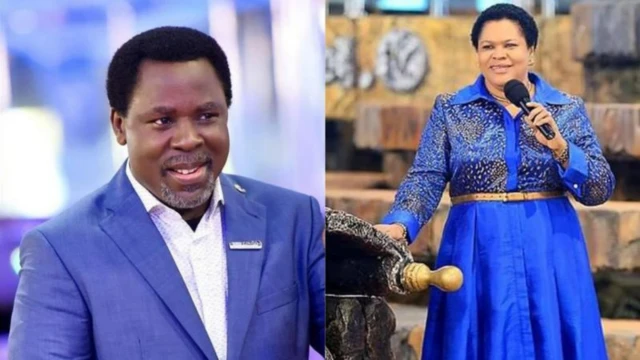 Prohpet TB Joshua and im wife, Evelyn Joshua