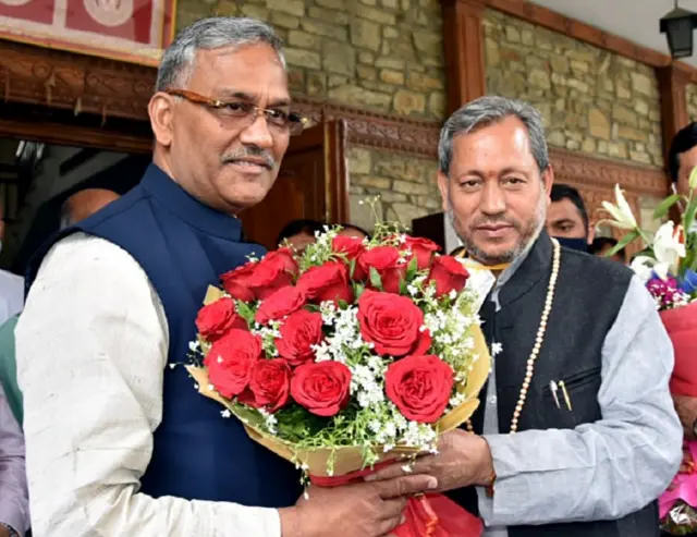 भारतीय जनता पार्टी ने त्रिवेंद्र सिंह रावत को हटाकर तीरथ सिंह रावत मुख्यमंत्री बनाया था