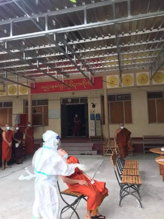 နေပြည်တော် မစိုးရိမ် တိုက်သစ်မှာ သံဃာအပါး ၂၀၀ နီးပါး ကူးစက်ခံခဲ့ရပြီး ရက်ပိုင်းအတွင်း မန္တလးမှာပိုးတွေ့