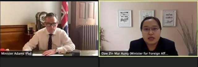 ယူကေ ဝန်ကြီး နဲ့ NUG နိုင်ငံခြားရေးဝန်ကြီး ဆွေးနွေး