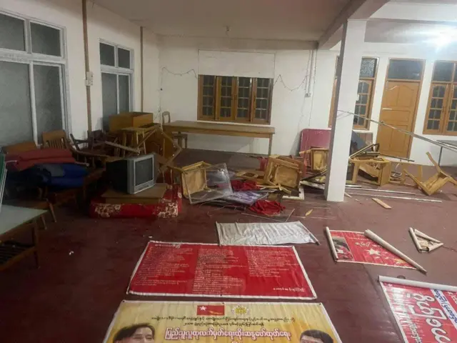 မဟာအောင်မြေမြို့နယ် NLD ပါတီရုံးမှာ ပေါက်ကွဲမှုဖြစ်