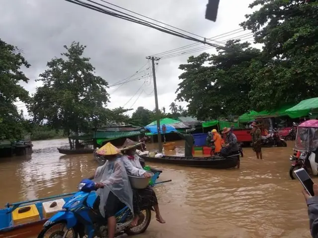တောင်ကုတ်မှာ ရပ်ကွက်တချို့ရေဝင်နေ၊ ညပိုင်းမှာ ရေပိုကြီးနိုင်