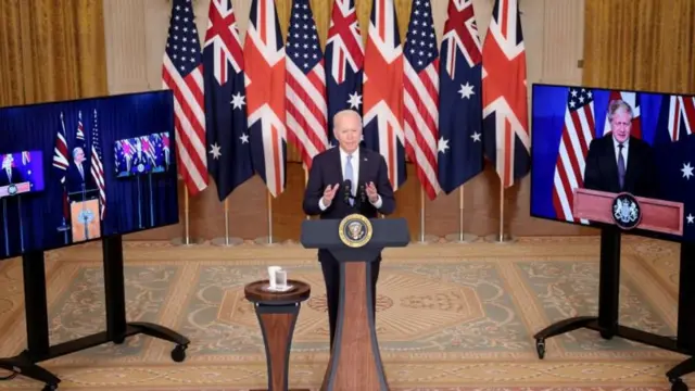 Aukus: UK, US and Australia launch pact to counter China