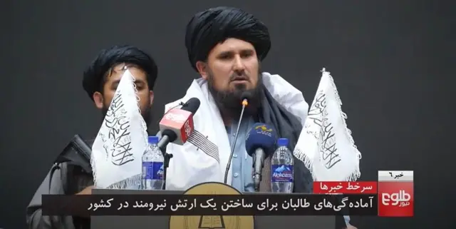 طالبان، پیشہ ور، فوج
