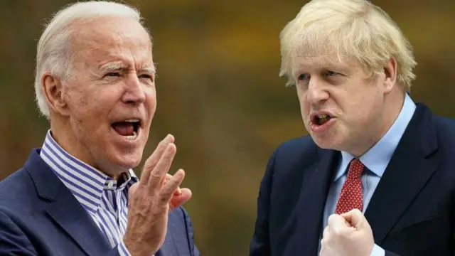 Joe Biden da Boris Johnson