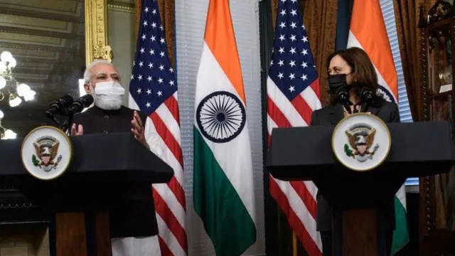 प्रधानमंत्री मोदी और कमला हैरिस