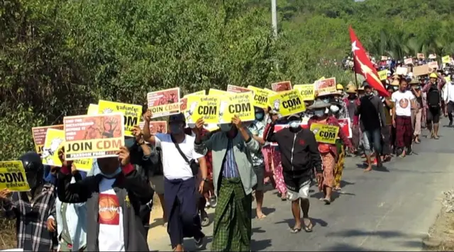 ဂွမြို့မှာ ပြီးခဲ့တဲ့မတ်လက စစ်ကောင်စီဆန့်ကျင်ရေး ဆန္ဒပြပွဲ