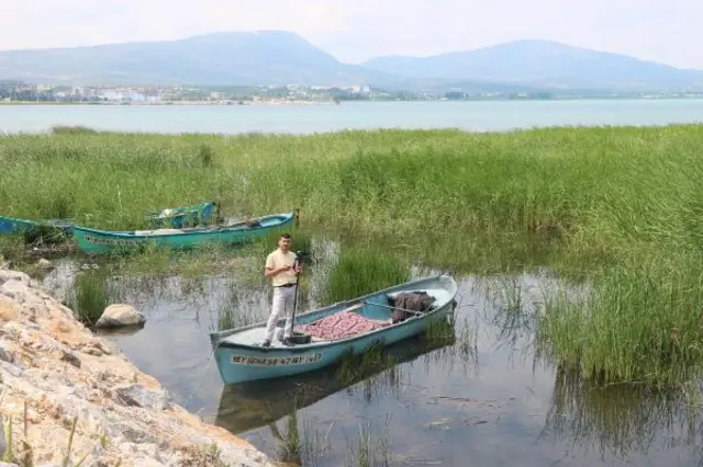 Beyşehir Gölü'nde sazlık alanların eski fotoğrafı