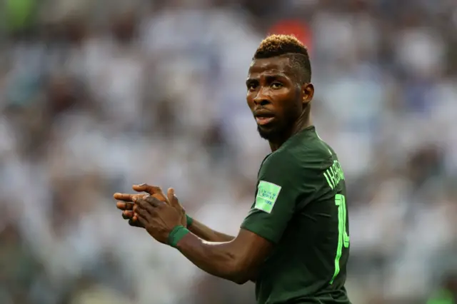 Iheanacho give Nigeria lead