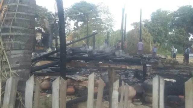 သုံးရက်ဆက်တိုက်မီးရှို့ခံခဲ့ရတဲ့ မန္တလေး မတ္တရာ မြို့နယ်က ကောက်ရိုးပုံကျေးရွာ