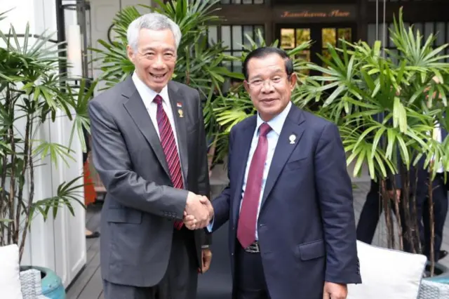 Singapore and Cambodia PMs