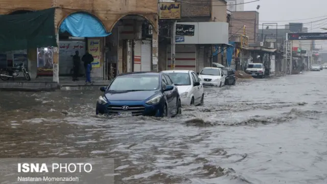 آب گرفتگی خیابان های اهواز