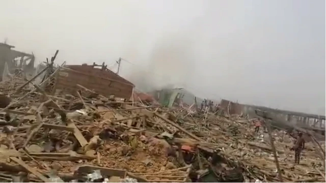 धमाके का मंज़र