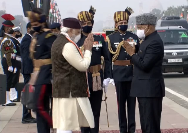 राजपथ पर पीएम और राष्ट्रपति