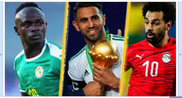 Mane Mahrez and Salah