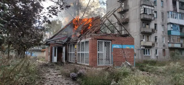 Удар по центральному рынку Авдеевки