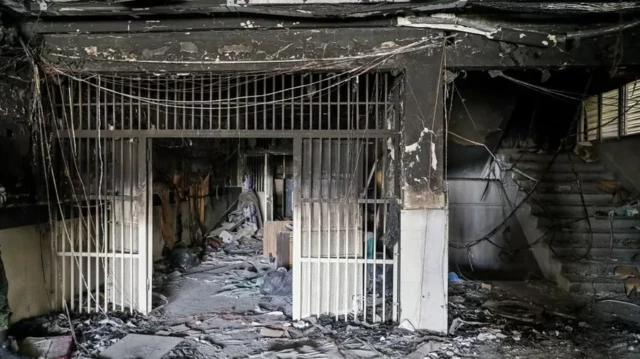 एविन जेल में आग