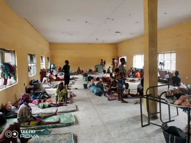 Many villages don move to IDP camps sake of di flooding for Burutu