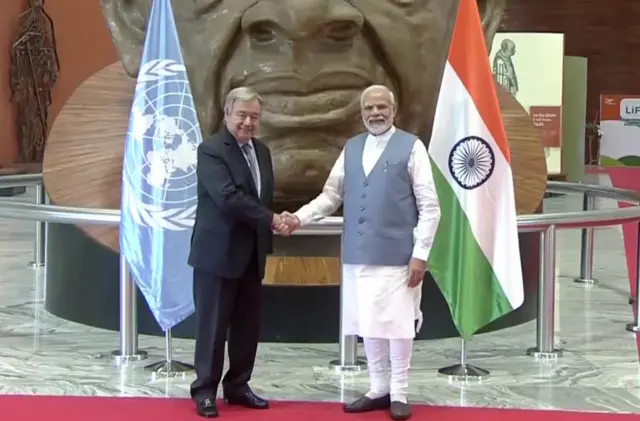 नरेंद्र मोदी और एंतोनियो गुटेरस