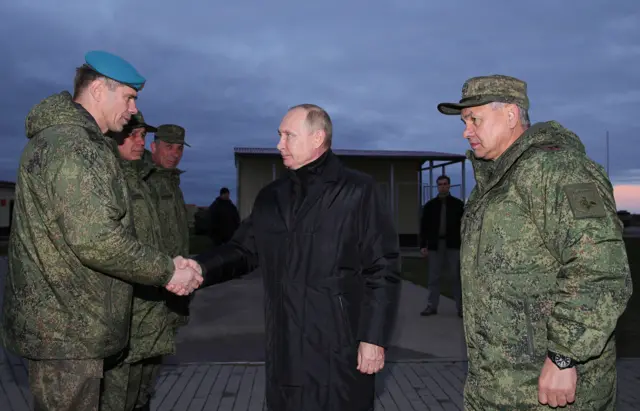 Путин на полигоне