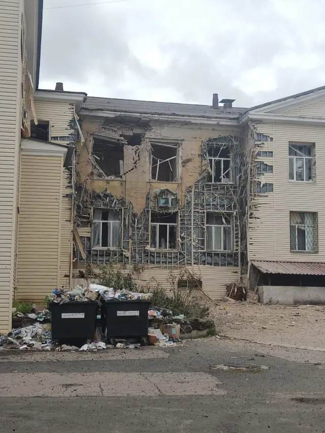 Обстріляна лікарня у Бахмуті