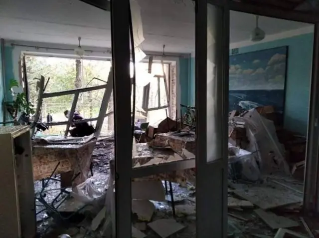 Последствия удара по больнице в Купянском районе