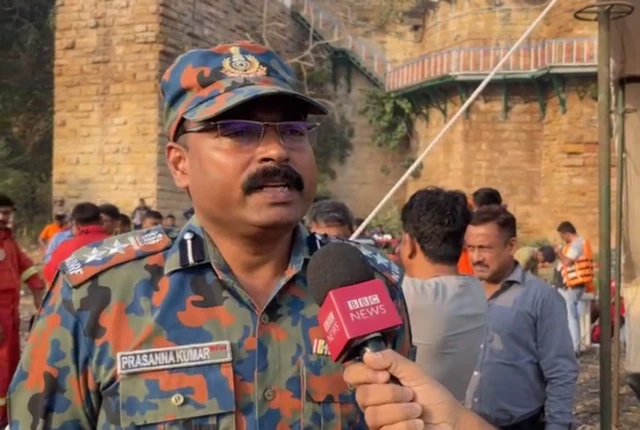 बचाव अभियान का नेतृत्व कर रहे एनडीआरएफ़ के अधिकारी प्रसन्ना कुमार