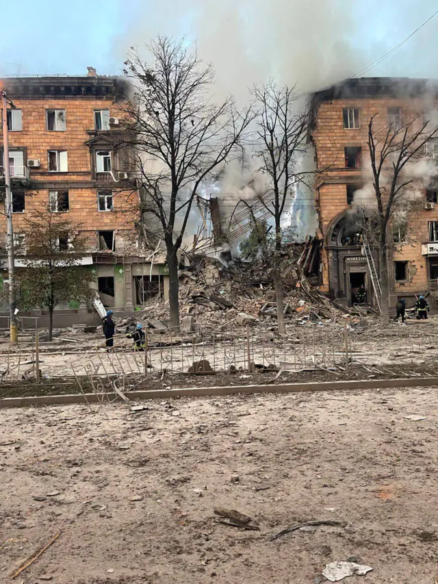 Запорожье, разрушенный дом
