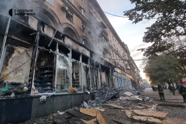 Запорожье, последствия ракетного удара