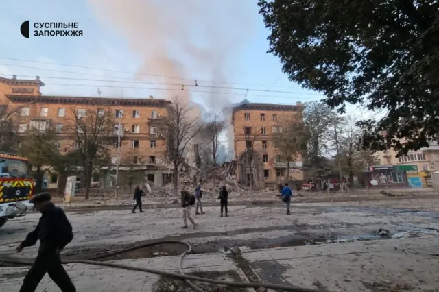 Запорожье, последствия ракетного удара