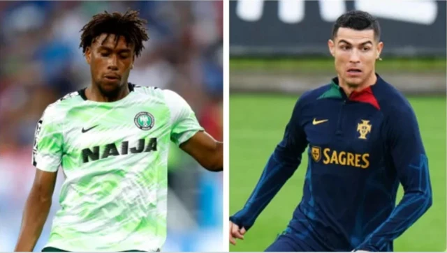 Alex Iwobi na Cristiano Ronaldo