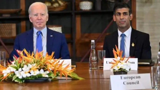 જો બાઇડન અને ઋષિ સુનક