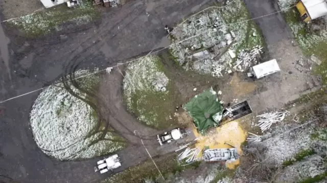 Место падения ракеты в Польше