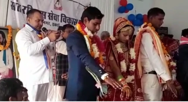 सामूहिक विवाह में शपथ दिलाने को लेकर विवाद