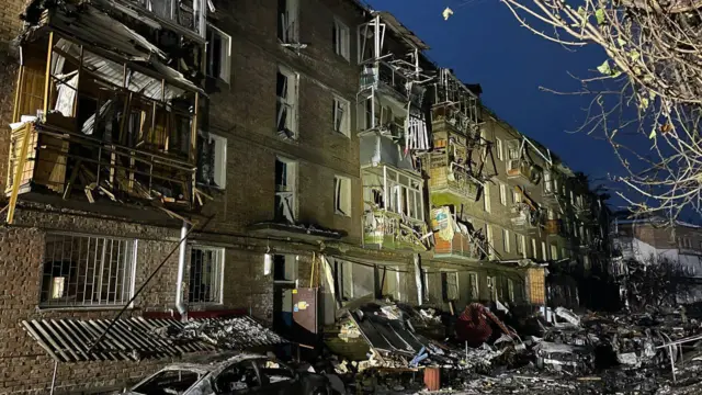 Разрушенные дома в Вышгороде