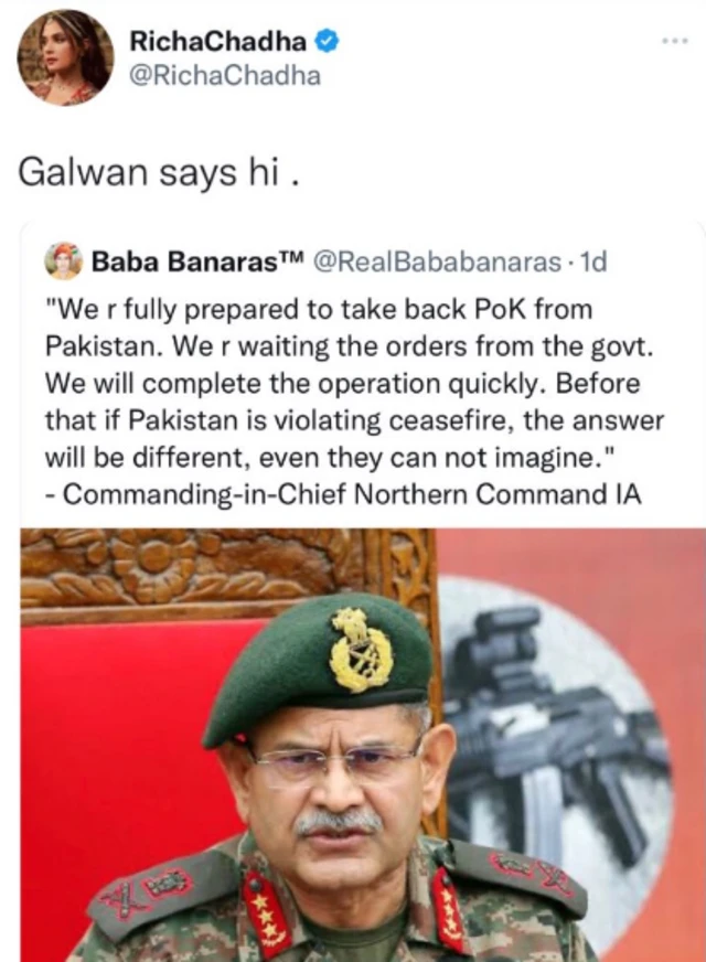 रिचा चड्ढा का कमेंट