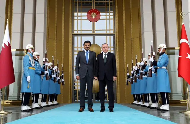 أردوغان وأمير قطر