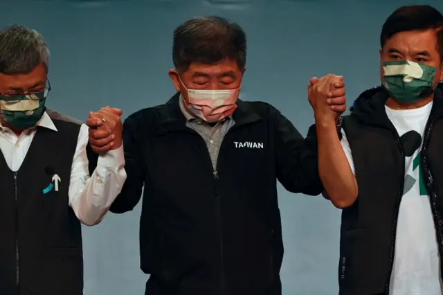 Chen Shih-chung, Democratic Progressive Party (DPP) candidate, concedes in the Taipei mayoral election in Taipei, Taiwan, November 26, 2022