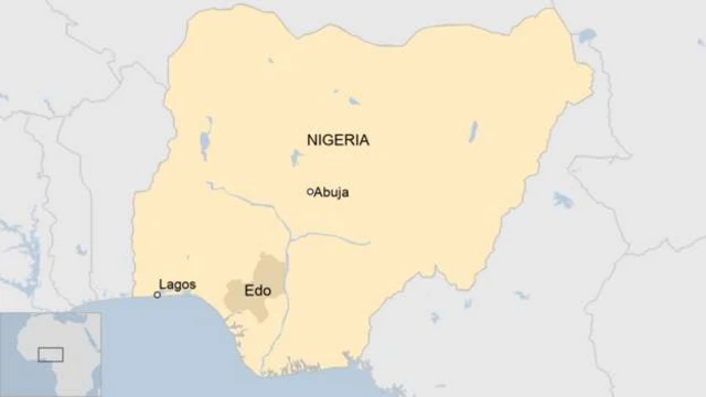 Mapụ Naijirịa na-egosi Edo Steeti