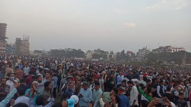 বিএনপির সমাবেশের একটি মুহূর্ত