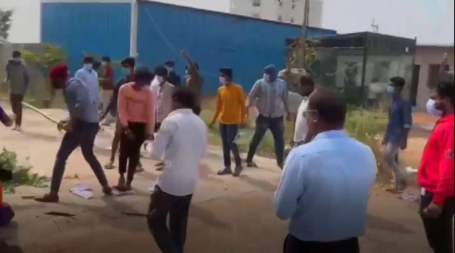हमले के वीडियो का स्क्रीनशॉट