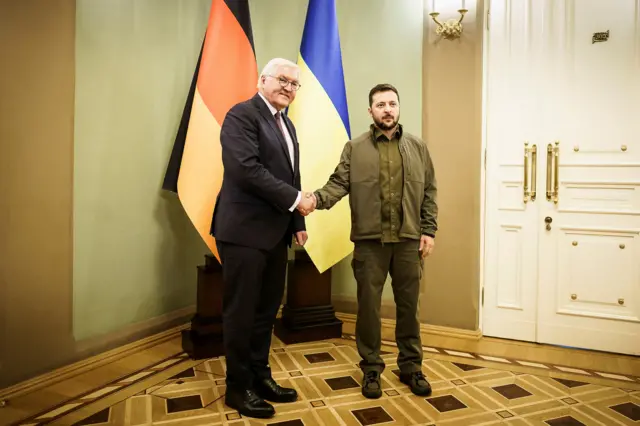 Франк-Уолтера Штайнмайер во время недавнего визита в Киев