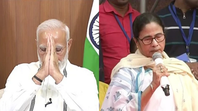 पश्चिम बंगाल की मुख्यमंत्री ममता बनर्जी और पीएम मोदी