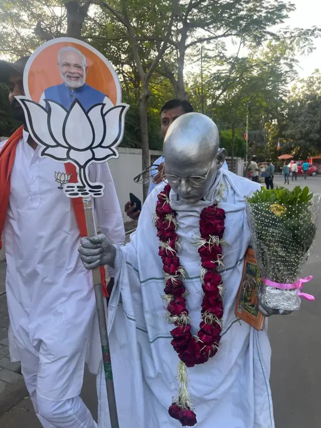 ભાજપના કાર્યાલય કમલમ્ પર ભાજપની જીત બાદનું દૃશ્ય