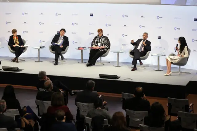 وزير الخارجية الهندي سوبرامنيام جايشانكار خلال مشاركته في مؤتمر ميونيخ للأمن 2022