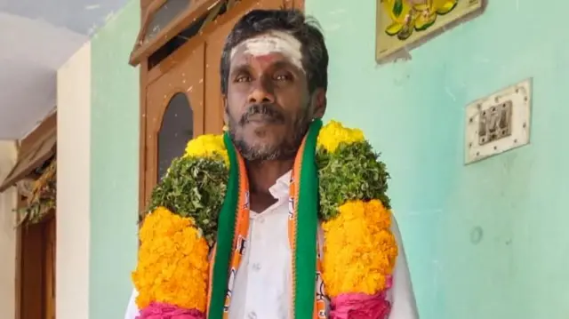 வெற்றி பெற்ற பாஜக வேட்பாளர்