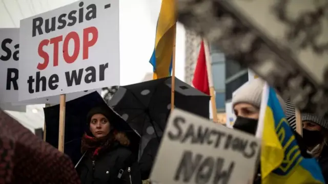 Демонстрация в поддержку Украины